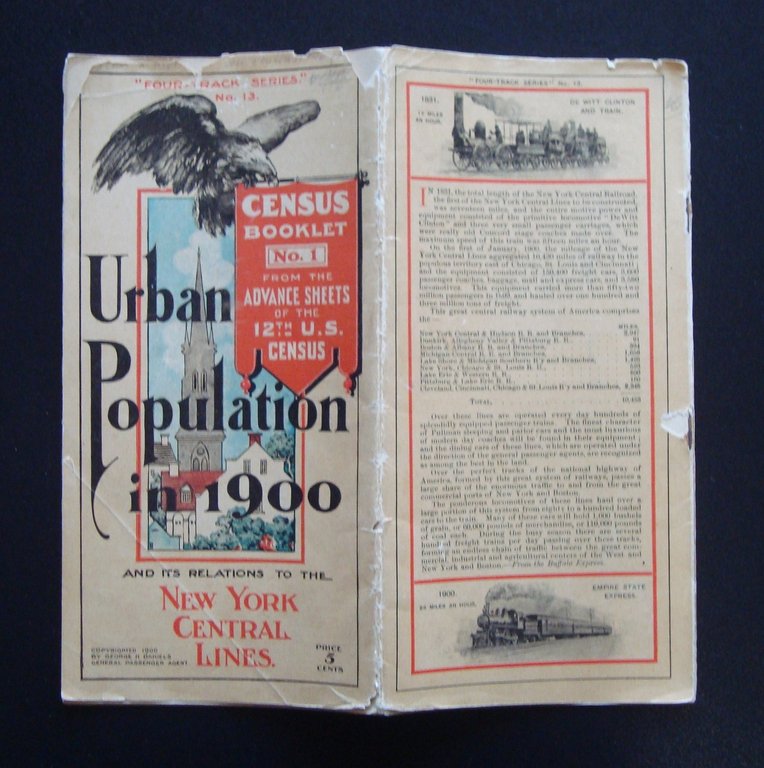 NEW YORK URBAN POPULATION IN 1900 FOUR TRACK SERIES 13