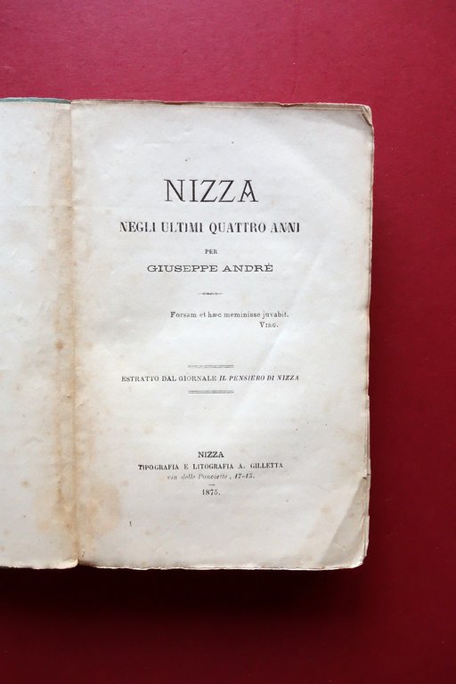 Nizza negli ultimi quattro anni Giuseppe AndrË Tip. Gilletta 1875 … | Immagine Gallery 4