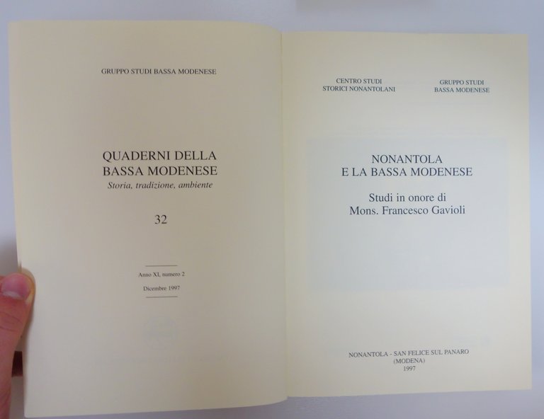 NONANTOLA E LA BASSA MODENESE MONS. GAVIOLI QUADERNI DELLA BASSA … | Immagine Gallery 3