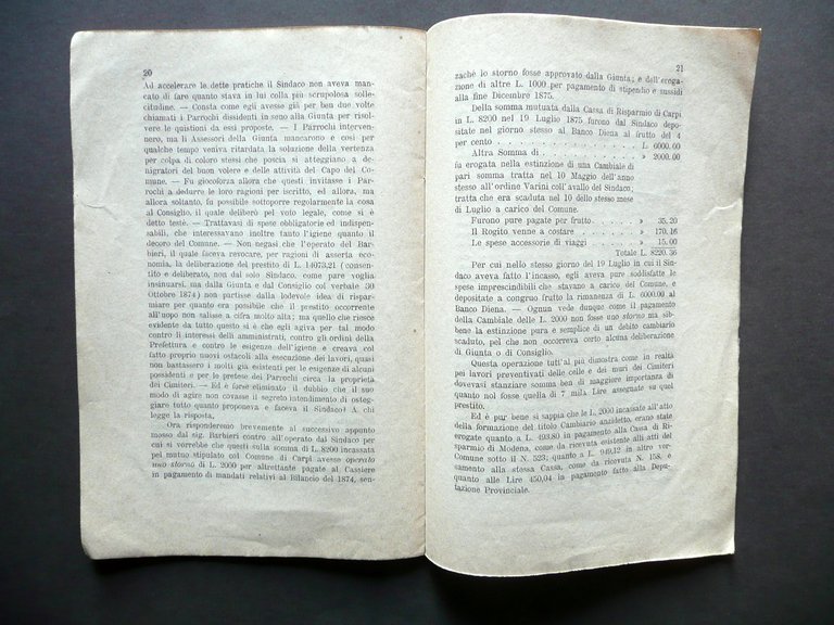 Note Documentate di Alfonso Guerzoni Crisi Municipale San Prospero Modena …