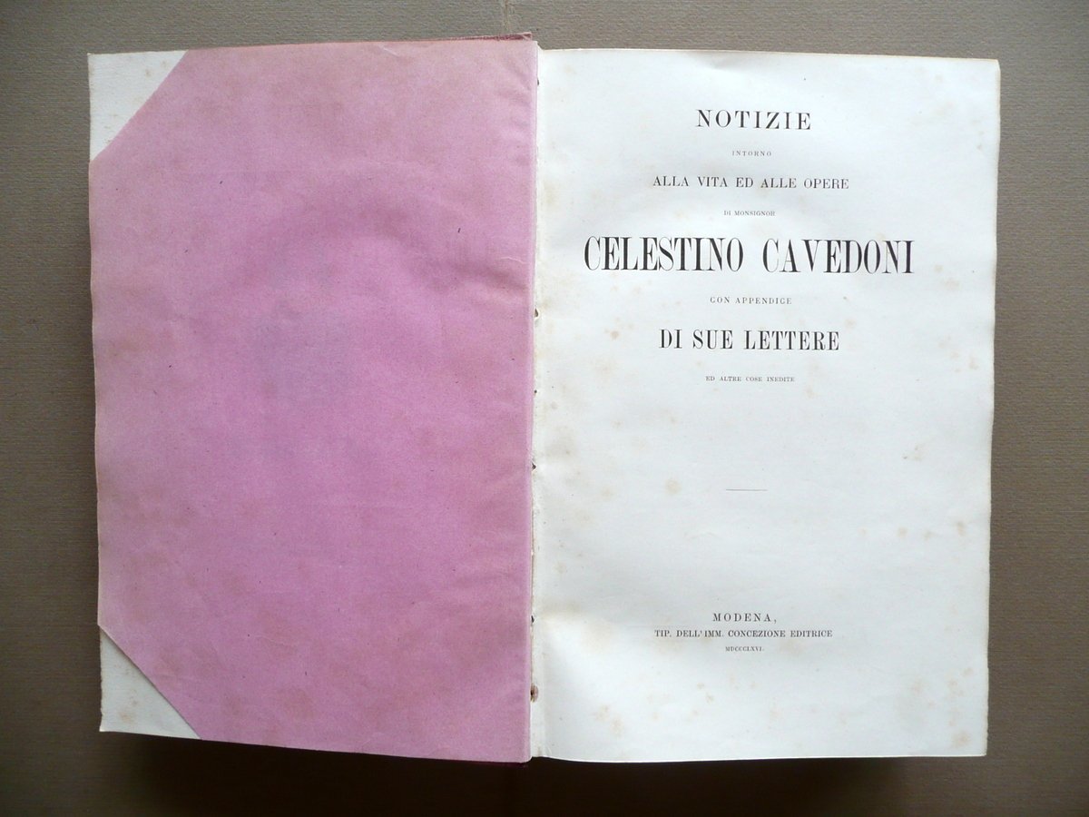 Notizie Intorno alla Vita e Opere di Celestino Cavedoni Modena … | Immagine principale