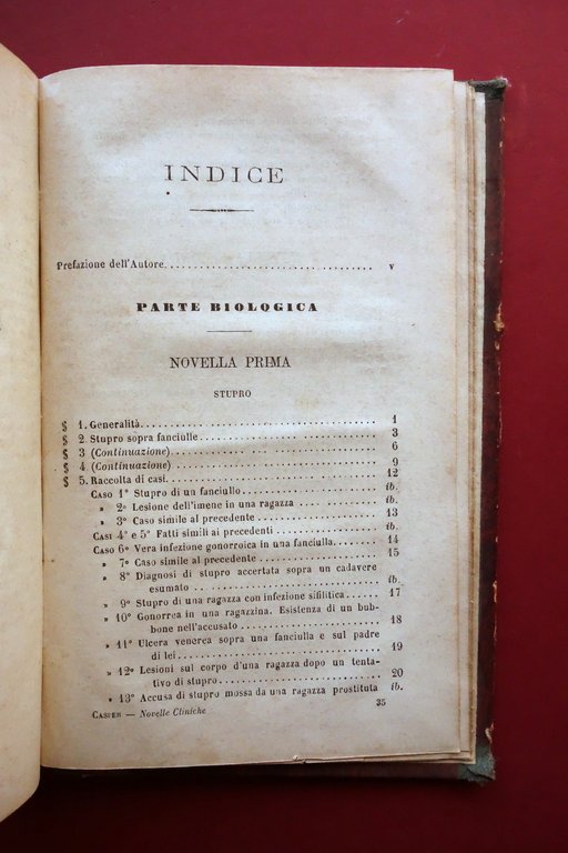 Novelle Cliniche appartenenti alla Medicina Legale Casper Tip. Botta 1872 …