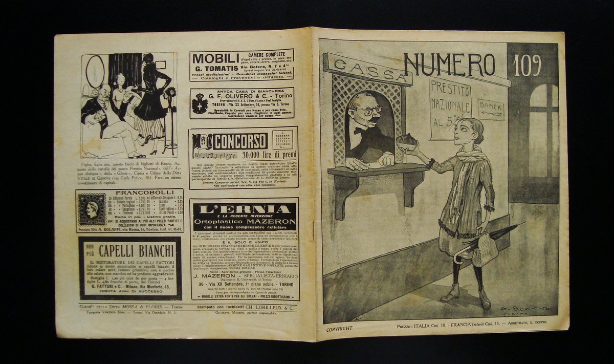 NUMERO 109 Anno IV 23 Gennaio 1916 Torino Boetto Golia …