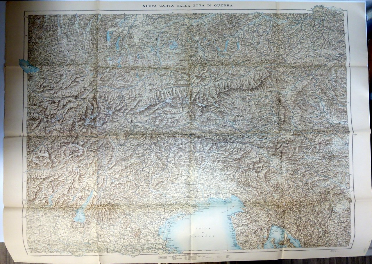 Nuova Carta della Zona di Guerra WW1 IGM Scala 1:500.000 …