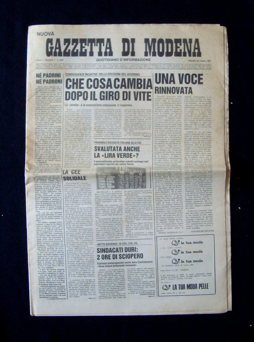 Nuova Gazzetta di Modena Anno 1 N 1 24 marzo …