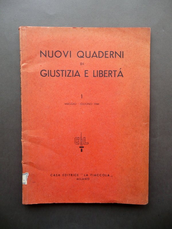 Nuovi Quaderni di Giustizia e Libert‡ N. 1 Maggio Giugno …