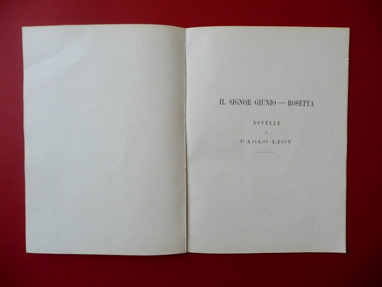 Nuptalia Nozze Porto Piovene Il Signor Giunio Rosetta Novelle Lioy …