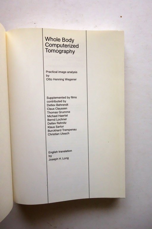 O. H. Wegener Whole Body Computerized Tomography Schering AG 1983 | Immagine Gallery 3