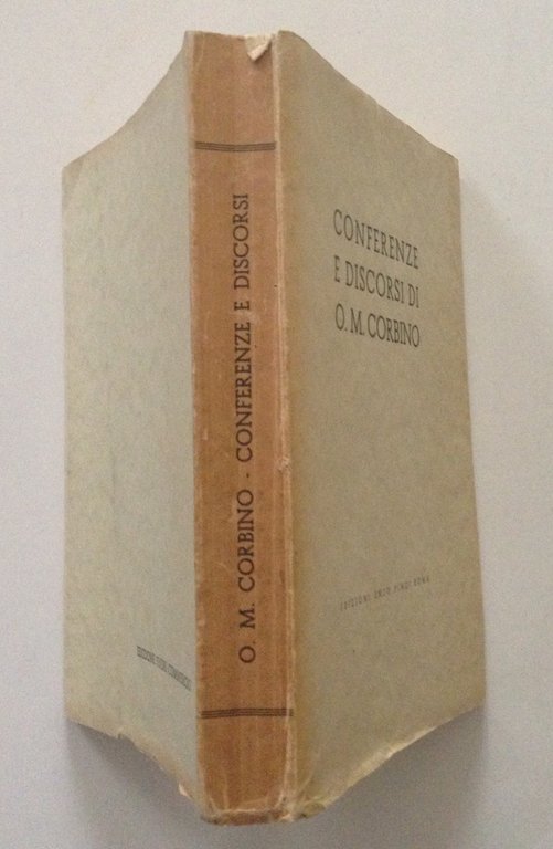 O M Corbino Conferenze e Discorsi Edizioni Enzo Pinci Roma …