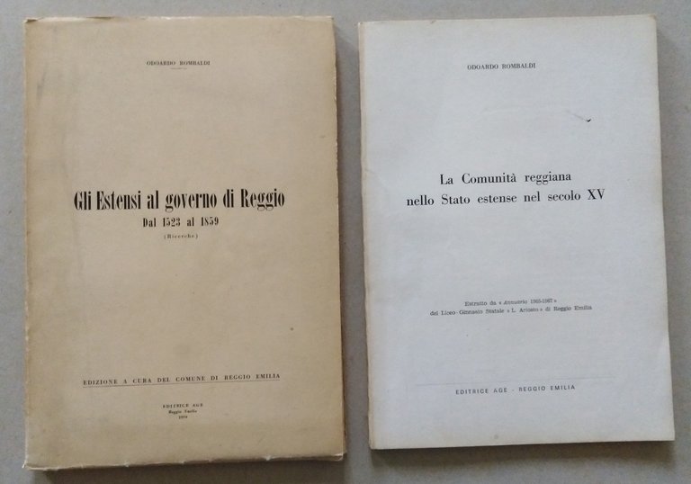 O Rombaldi Gli Estensi al Governo di Reggio Comunit‡ Reggiana Secolo 15 2 Volumi