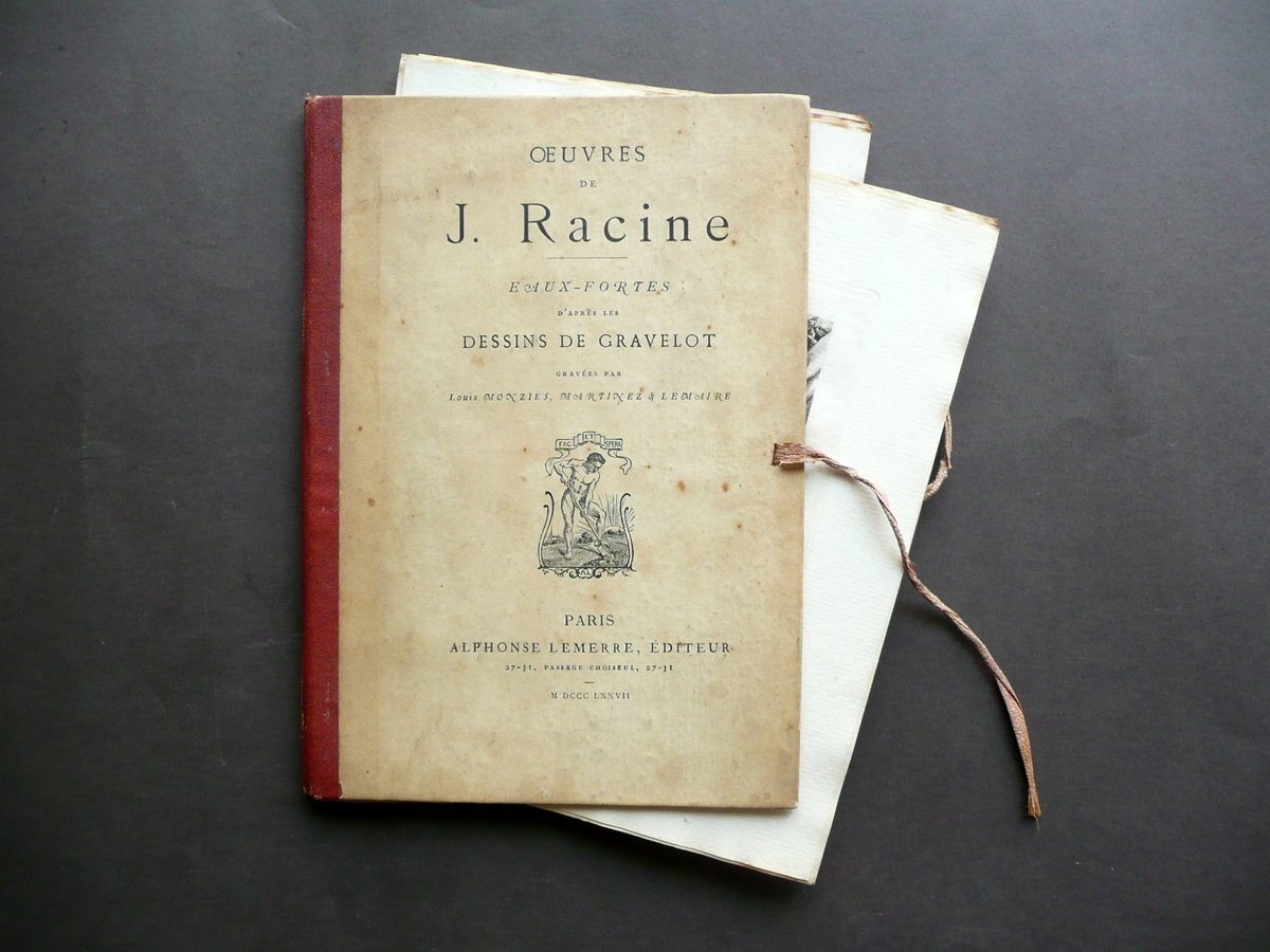 Oeuvres de Racine Cartella 13 Incisioni Acqueforti Gravelot Lemerre Paris …
