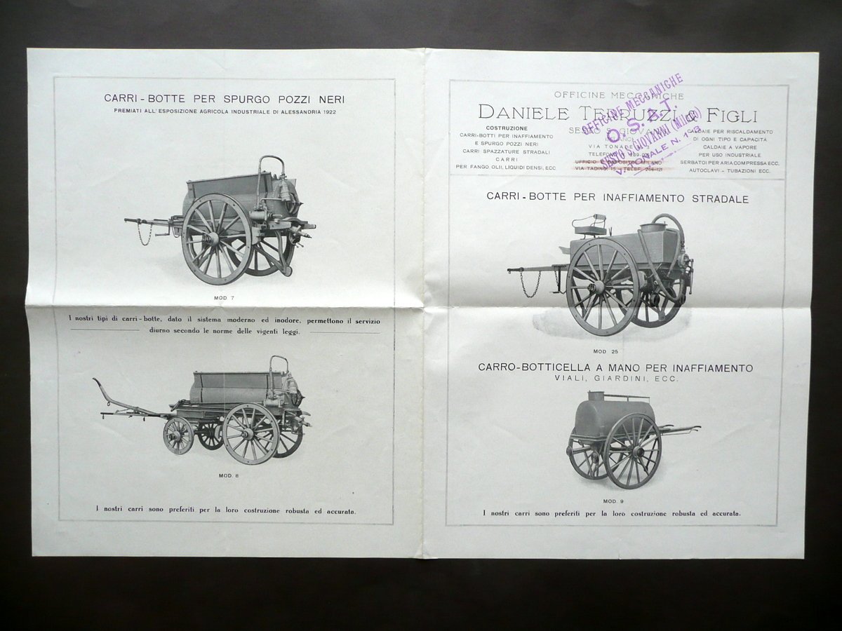 Officine Meccaniche Terruzzi e Figli Sesto San Giovanni Milano Carri …