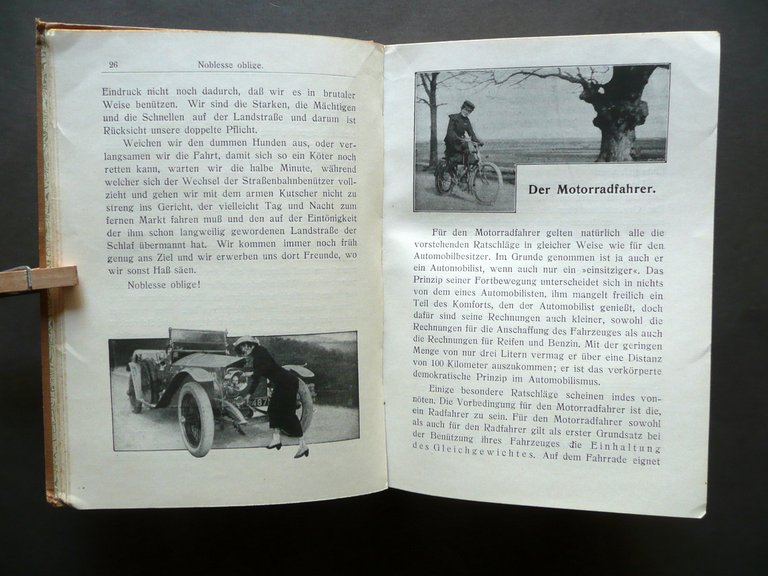 Ohne Chauffeur Ein Handbuch von Automobilen und Motorradfahrer Berlin 1915 …