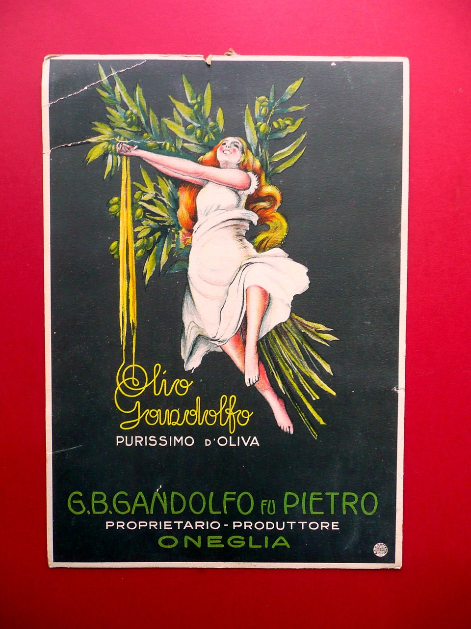 Olivo Gandolfo Fu Pietro Olio Oneglia Illustrazione Pubblicitaria Litografia