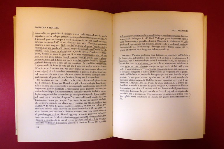 Omaggio a Husserl AA. VV. a cura di Enzo Paci …