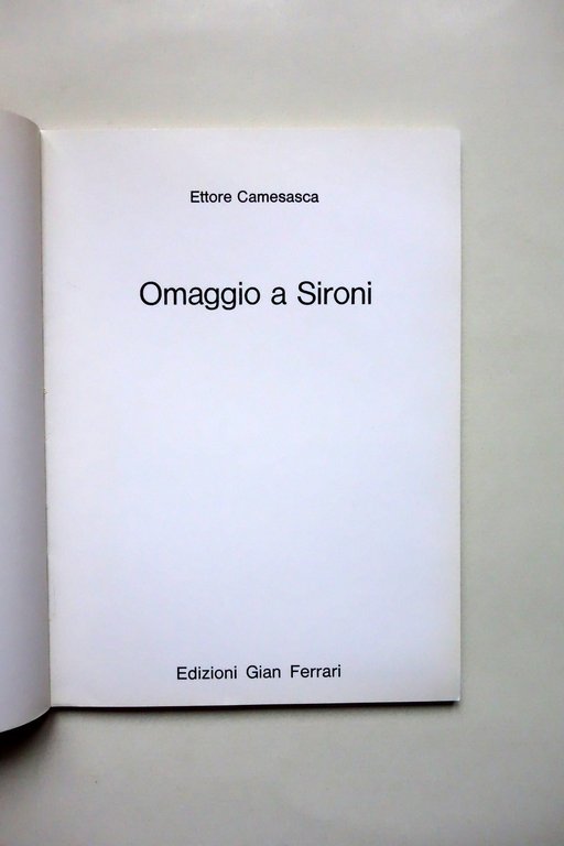 Omaggio a Sironi Ettore Camesasca Edizioni Galleria Gian Ferrari Milano … | Immagine Gallery 2
