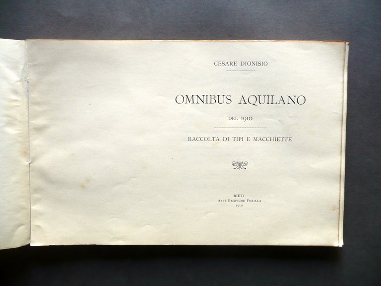 Omnibus Aquilano 1910 Raccolta di Tipi Macchiette Cesare Dionisio Perilla … | Immagine Gallery 3