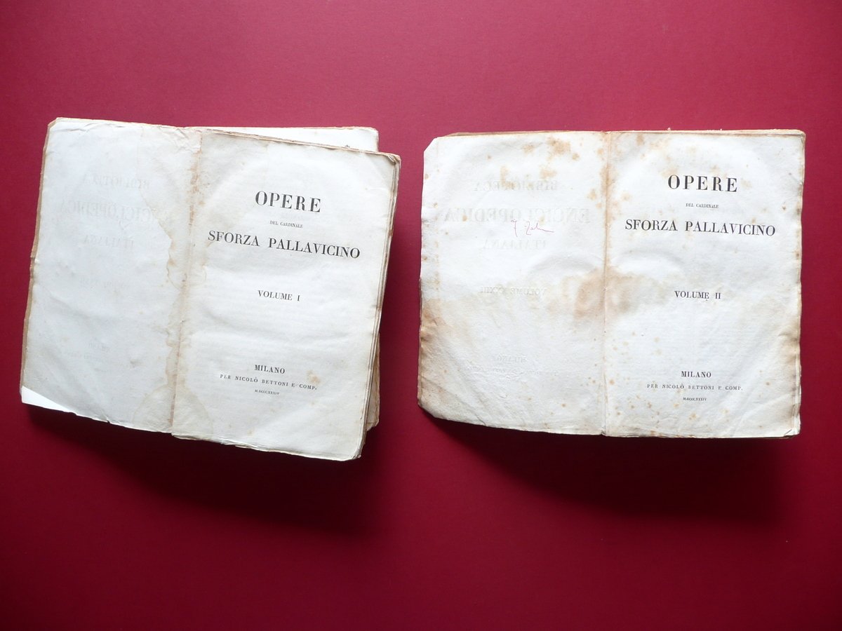 Opere del Cardinale Sforza Pallavicino Bettoni Milano 1834 2 Volumi … | Immagine principale