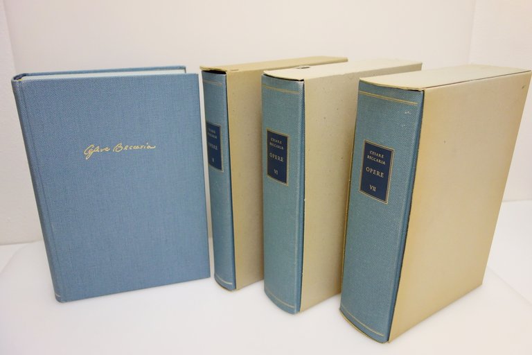 OPERE DI CESARE BECCARIA VOLUMI 1-2-6-7 ED. LIMITATA DEI DELITTI …