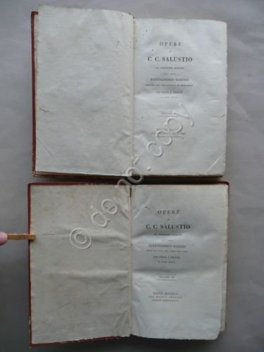 Opere di Sallustio Nardini Bettoni Brescia 1806 1808 Volume 2-3 Giugurta Storia