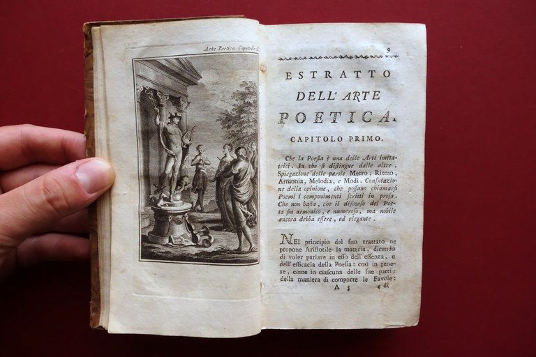 Opere Postume di Pietro Metastasio Tomo XVI Arte Poetica Aristotele …