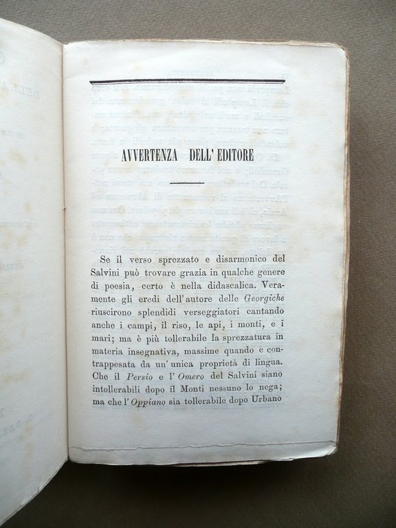 Oppiano Della Pesca e Della Caccia Daelli Milano 1864 Biblioteca …