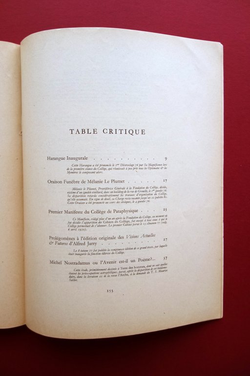 Opus Pataphysicum Testament de le Docteur Sandomir Patafisica Ex Libris …