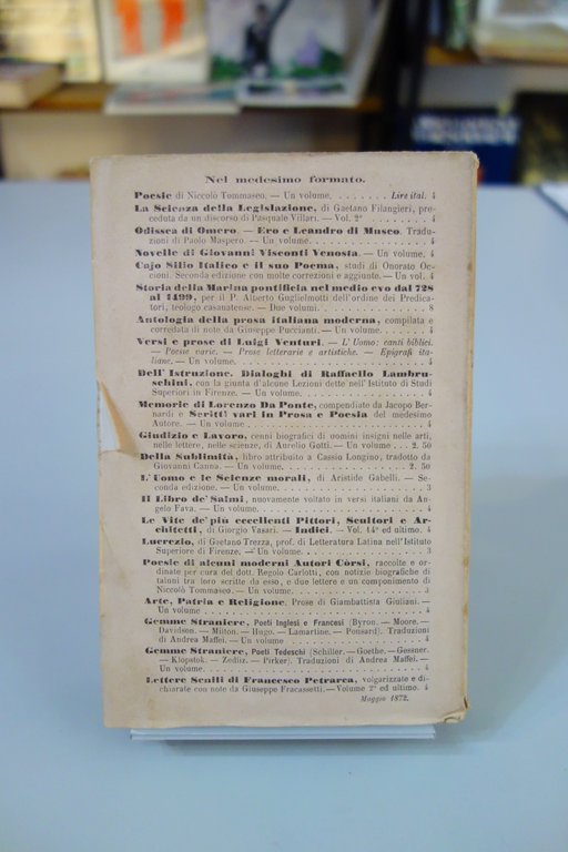 OPUSCOLI LETTERARI ED ECONOMICI MARCO MINGHETTI LE MONNIER FIRENZE 1872