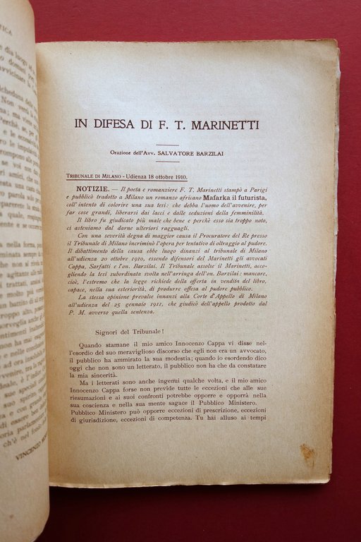 Orazione in Difesa di F.T. Marinetti S. Barzilai L'Eloquenza Anno …