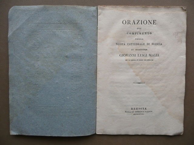 Orazione Pel Compimento Della Nuova Cattedrale Di Brescia Magri Spinelli …