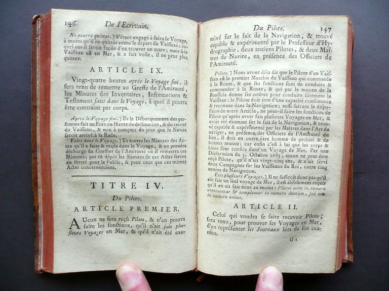 Ordonnance de la Marine Aout 1681 Paris Prault 1757 Marina …