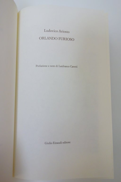 ORLANDO FURIOSO ARIOSTO CARETTI EINAUDI 1966 ED. FUORI COMM. LEASINDUSTRIA …