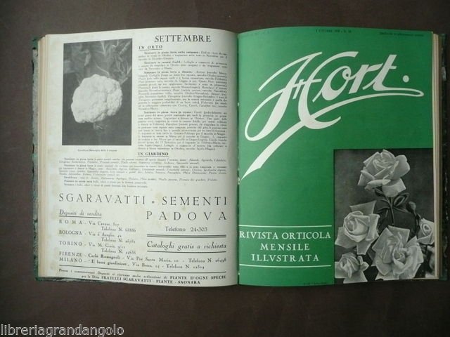 Orticultura Hort Padova 1937 1938 Colombi Piante Medicinali Sacre Erboristeria