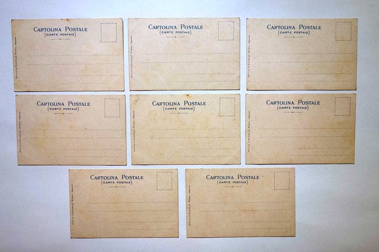 Otto Cartoline Razze Canine Cani Cromolitografia Officine Ricordi Non Viaggiate