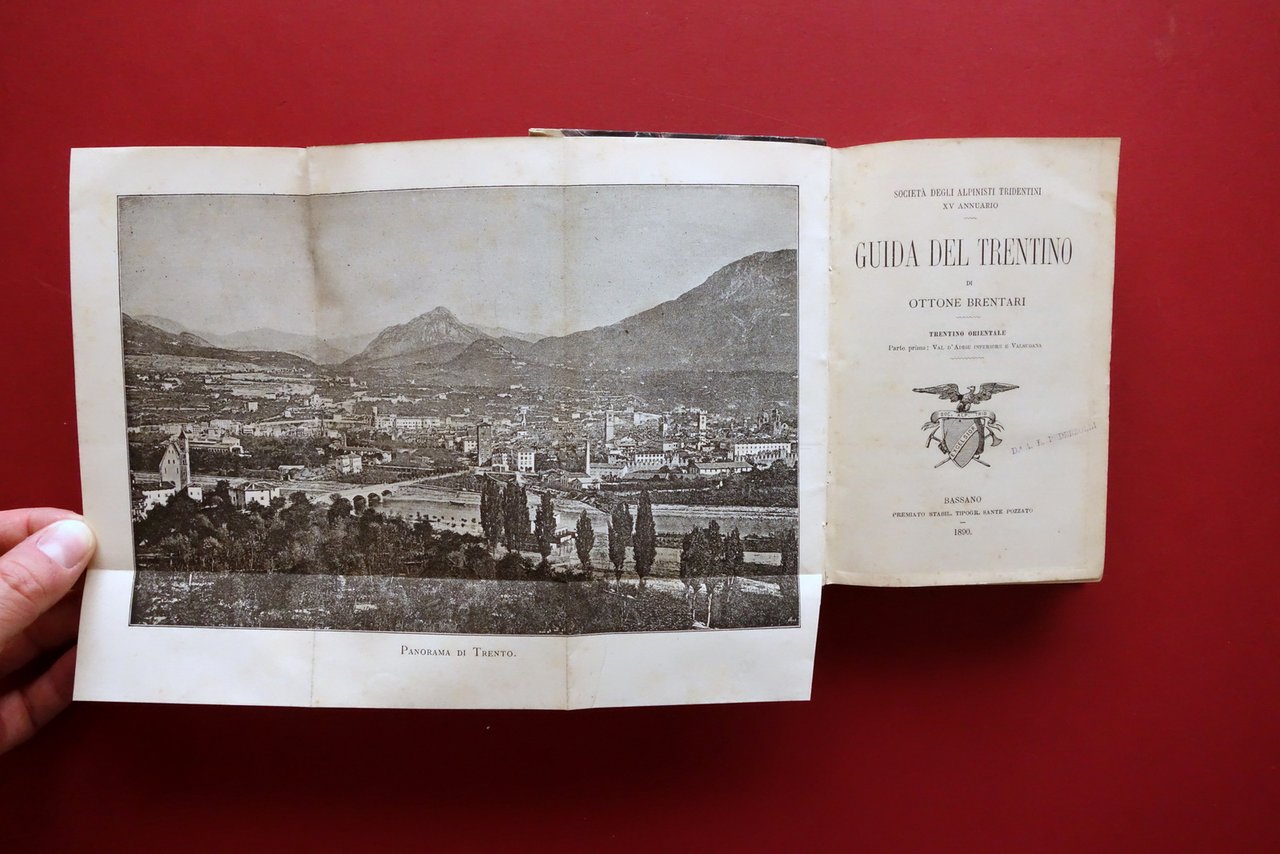 Ottone Brentari Guida del Trentino Trentino Orientale Adige Valsugana 1890