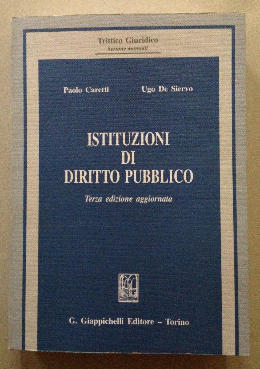 P. Caretti U. De Siervo Istituzioni di Diritto Pubblico Giappichelli …