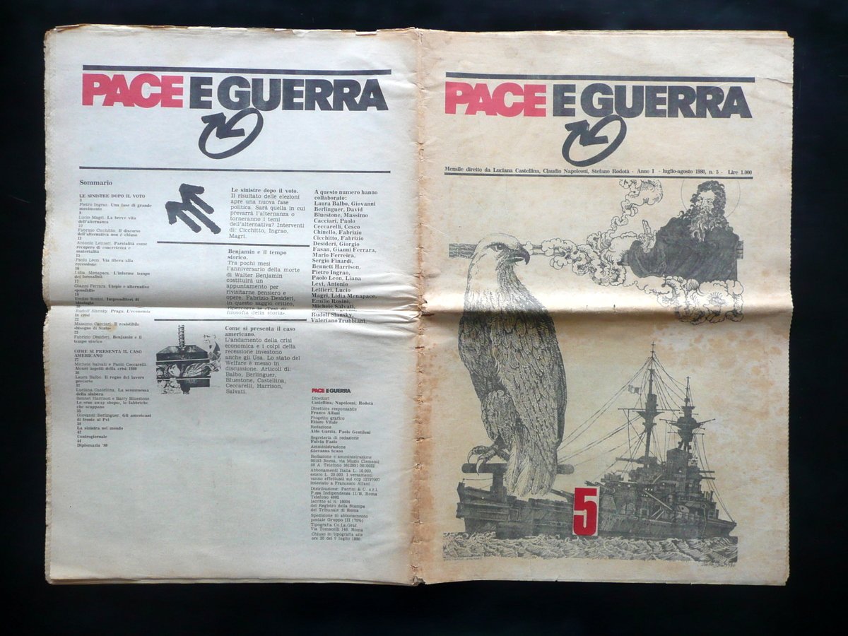 Pace e Guerra Mensile Anno I N. 5 1980 Castellina …