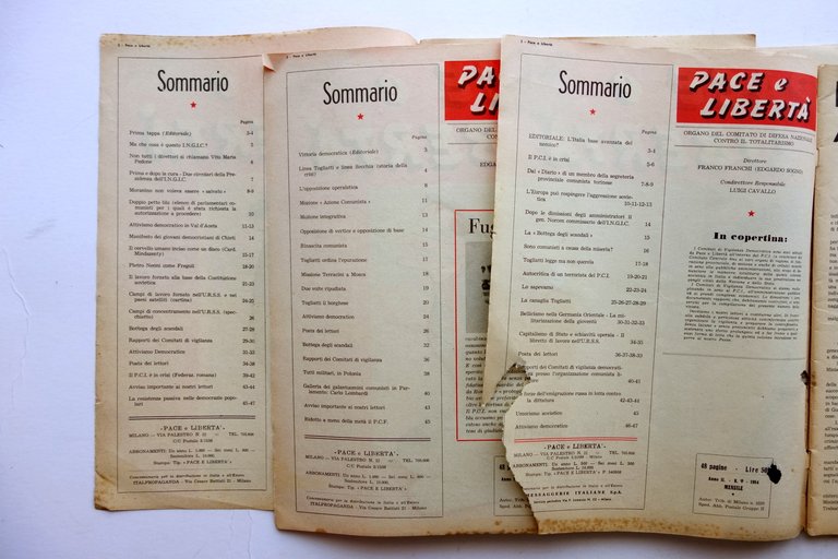 Pace e Libert‡ Rivista contro Totalitarismo 3 Numeri Anni II-III …