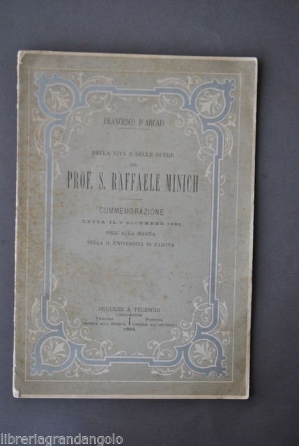 Padova Matematica Universit‡ Vita Opere Minich Analisi Infinitesimale 1884