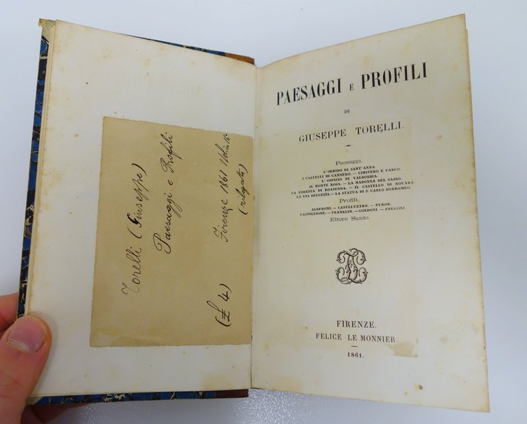 PAESAGGI E PROFILI DI GIUSEPPE TORELLI LE MONNIER 1861 CANNERO … | Immagine Gallery 3