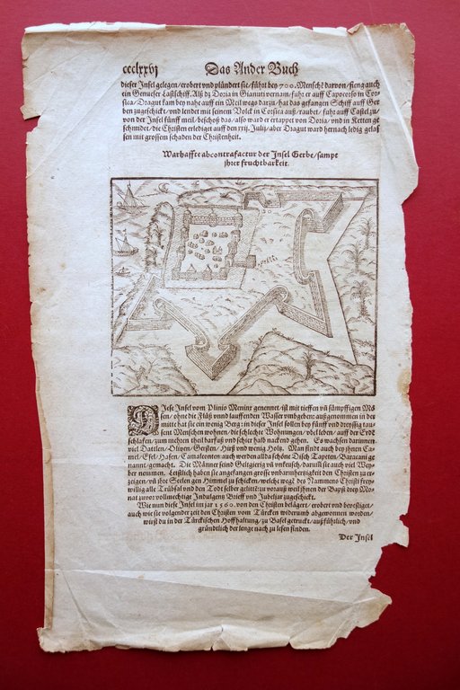 Pagina di Cinquecentina Von Italia Insel Capraria Corsica Figurato '500 …