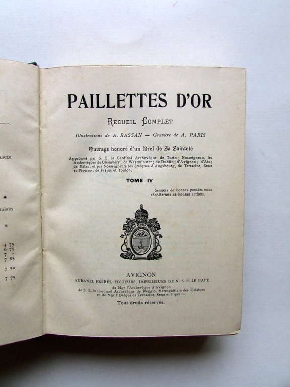 Paillettes d'Or Recueil Complet Tome IV Aubanel Avignone 1905 | Immagine Gallery 2