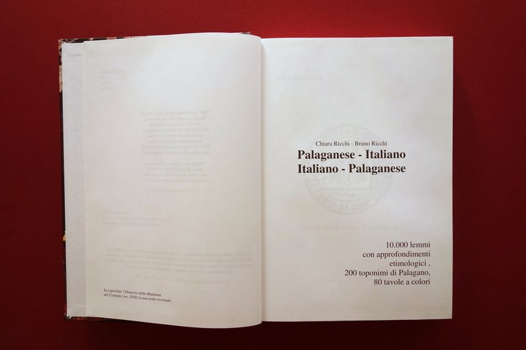 Palaganese Italiano Italiano Palaganese Chiara Bruno Ricchi Palagano 2002