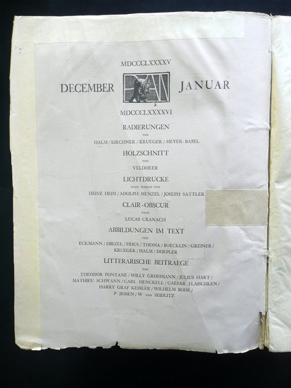 Pan Rivista Art Nouveau Anno II Numero 4 1896 Arte …