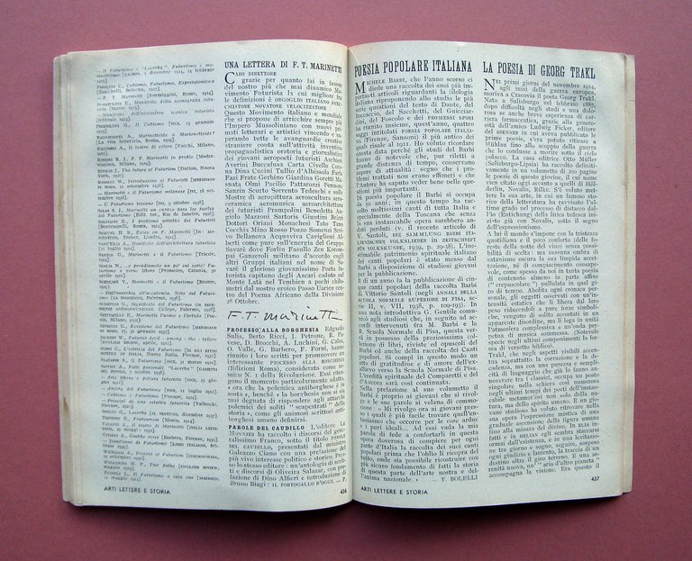 Panorama 1939 N 16 completo 30 Anni di Futurismo lettera …