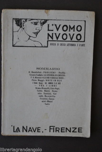 Paolieri Rivista Critica Letteraria Arte Uomo Nuovo La Nave Firenze …