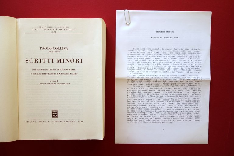 Paolo Colliva Scritti Minori GiuffrË Milano 1996 Ottimo Diritto