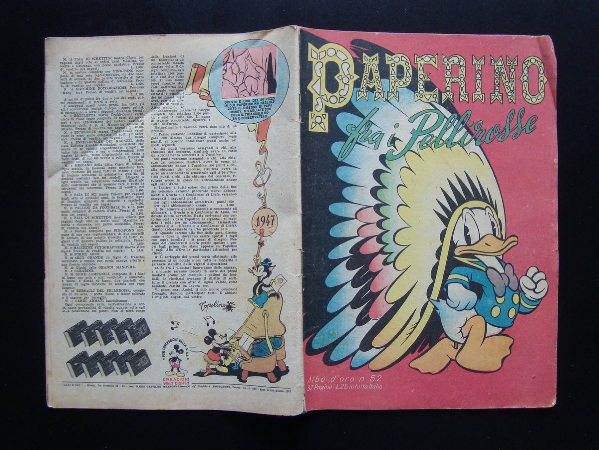 Paperini fra i Pellirosse Albo d'Oro n 52 Walt Disney …