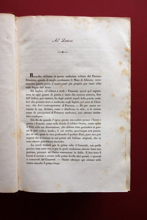 Parnaso Straniero Volume XI Inglesi Antonelli Venezia 1848