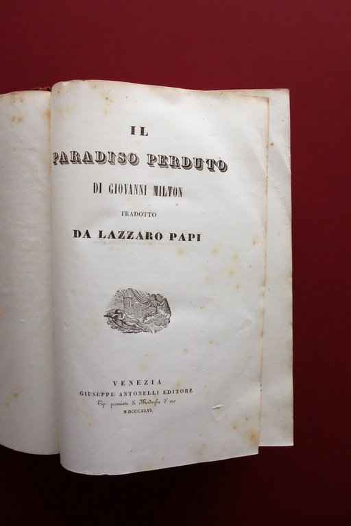Parnaso Straniero Volume XI Inglesi Antonelli Venezia 1848